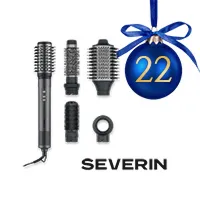Severin Warmluft-Styler mit fünf Aufsätzen als Adventskalender-Gewinn hinter Türchen 22.